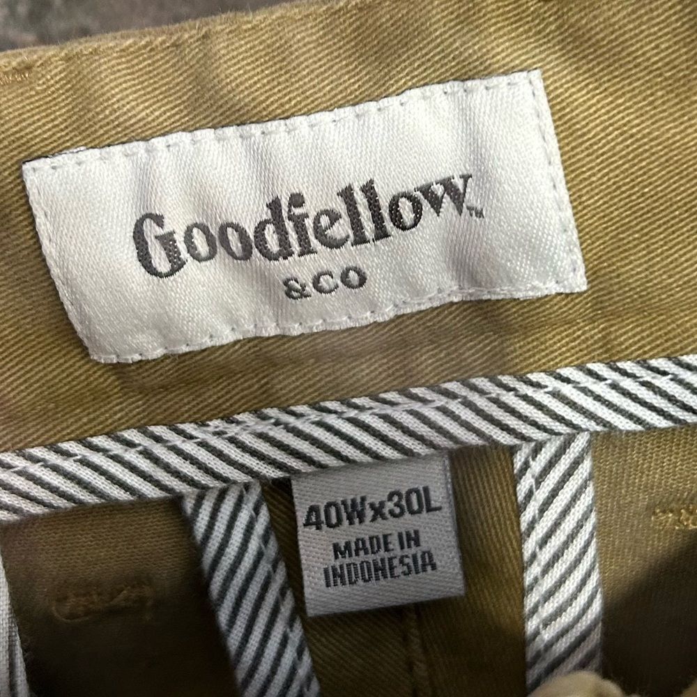 5 for $25🔥Goodfellow & Co Tan Khaki Hennepin Straight/ Recto Pants Size 40WX30L - Picture 5 of 7